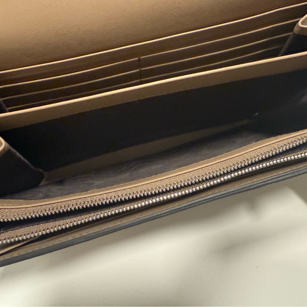 Brown Suede Clutch with Silver Accent - Picture 3 of 3